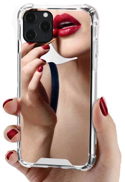 Hoesje geschikt voor iPhone SE 2020 - Backcover - Spiegel - TPU - Zilver