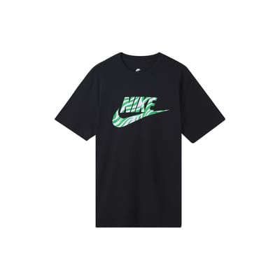 Nike Ronde Hals Letterprint Korte Mouw T-shirt Heren Tops Zwart FB9820-010 L white