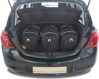 OPEL CORSA 2014-2019 3-delig Reistassen Op Maat Auto Interieur Kofferbak Organizer Accessoires Nederland en België