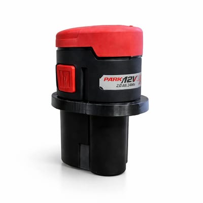 Parkside 12V Batterijhouder Set van 3 – Wandhouder voor Accu – Stevige Accu Houder – Garage & Werkplaats Organizer – Zwart