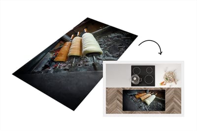 Keukenloper - Loper keuken - Roemeens brood met kaneel en suiker - 120x60 cm - Keukenloper vinyl