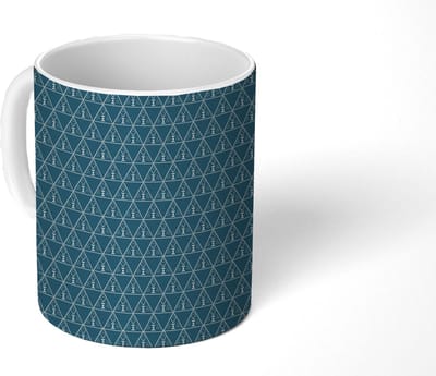 Mok - Koffiemok - Design - Jongens - Driehoek - Kind - Mokken - 350 ML - Beker - Koffiemokken - Theemok