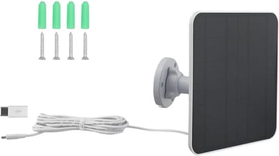 Zonnepaneellader Deurbel - Solar Charger - Deurbel Opladen - IP65 Waterdicht - 21 x 20 x 5 cm - Wit