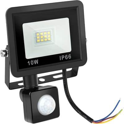 Lichaam Inductie Schijnwerpers Buiten - Waterdichte LED Beveiligingsschijnwerpers IP66 voor Hal, Garage, Binnenplaats - 10W