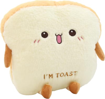 Zacht Pluche Toast Broodkussen - Schattig Sierkussen voor Kinderen en Volwassenen