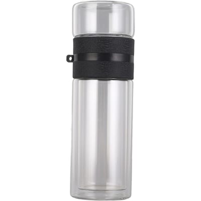 Thee Scheidingsfles Dubbelwandig Glas Thee Infuser Waterfles Thuis Kantoor Drinkbenodigdheden L black