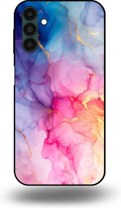 Smartphonica Telefoonhoesje geschikt voor Samsung Galaxy A04s met marmer opdruk - TPU backcover case marble design - Regenboog geschikt voor Samsung Galaxy A04s