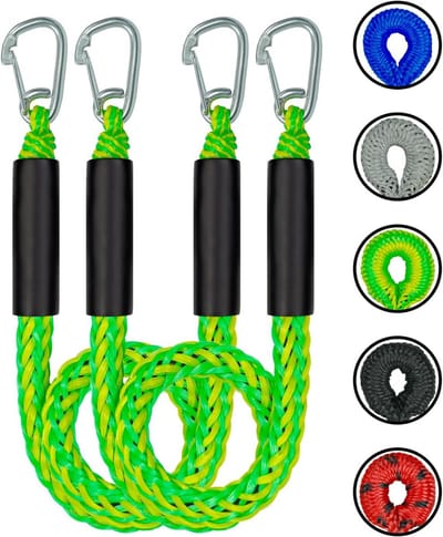 Set van 2 Bungee Aanmeertools met Clips voor Boot, Jetski of PWC - 3 Voet