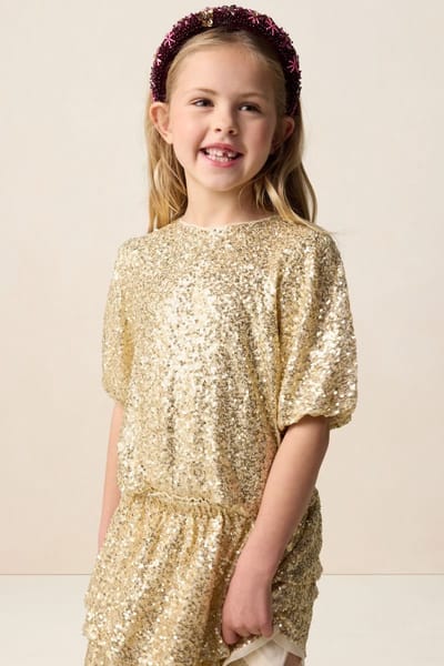 Sissy-Boy - Goud t-shirt met pailletten