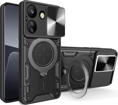Hoesje geschikt voor Xiaomi Redmi 13C 4G/Xiaomi Poco C65 - Techsuit CamGuard Pro Back Cover - Zwart