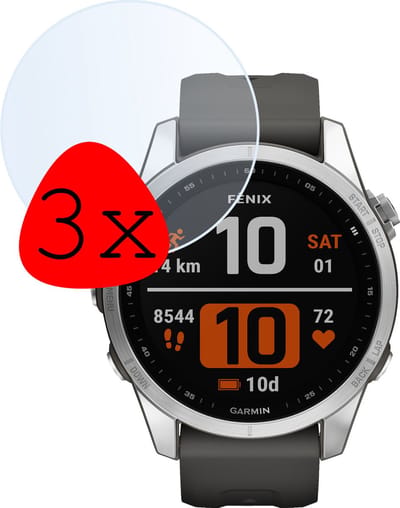 Screenprotector - 3 Stuks Geschikt voor Garmin Fenix 7S - Extra Sterk - Tempered Glass - Gehard Glas - Beschermglas Screen Cover - Bescherm Protector voor Smartwatch
