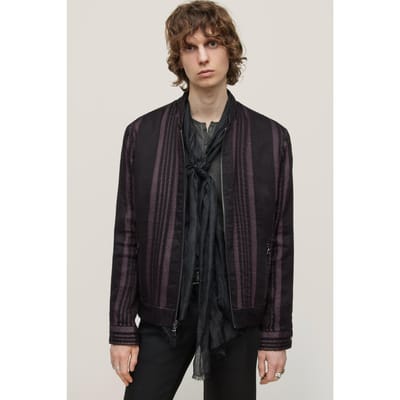 John Varvatos Zip Closure Racer Jacket Purple Hale Größe: 46 | Bomberjacken Outlet | Herren | Violett