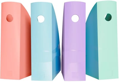 Exacompta Tijdschriftenhouder - A4+ - Tijdschriftencassette - Pastel kleuren - Set van 4