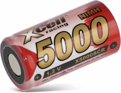 Oplaadbare Batterij - Accu NiMH - Hoge Stroom Toepassingen - Hoge Capaciteit 5000mAh - Sub-C Formaat - Zwart