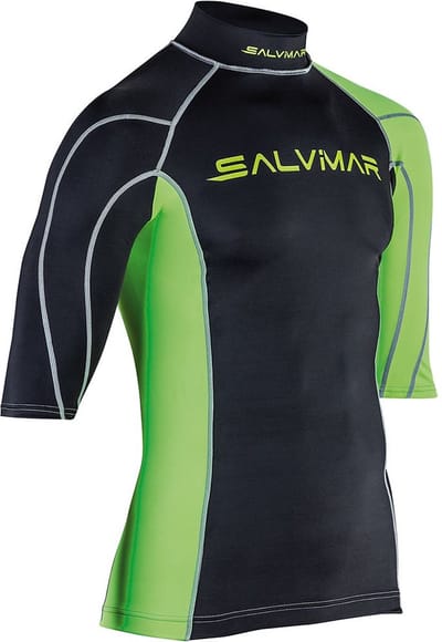 Salvimar Rash Guard Uv T-shirt Met Korte Mouwen Groen,Zwart S Man