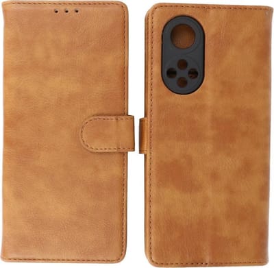 Honor 50 Hoesje - Book Case Telefoonhoesje - Kaarthouder Portemonnee Hoesje - Wallet Case - Bruin