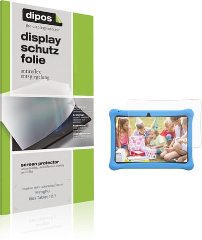 dipos – 2x Matte Beschermfolie geschikt voor Menghu Kids Tablet 10.1 | Krasbestendige & antireflecterende Screenprotector Ultra-Thin