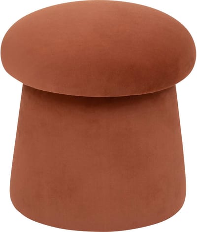 Atmosphera Poef Noa velvet Ø37xH40cm - Amber