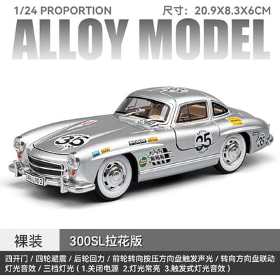 1:24 Mercedes Benz 300Sl Gullwing W198 Nr.35 Klassieke Raceauto Legering Sportauto Model Diecast Metaal Racevoertuig Auto Model Speelgoed