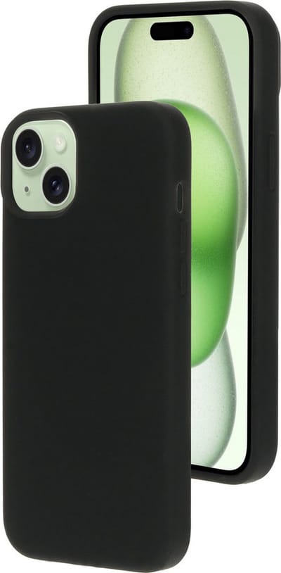 Mobiparts hoesje geschikt voor Apple iPhone 15 Plus - MagSafe - Siliconen - Zwart