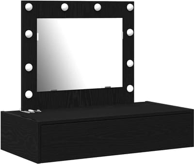 Toilettafel - Kaptafel Make-uptafel - Slaapkamer Meubel - Mat Frame Vingervrij - 83x40x70 cm - Zwart