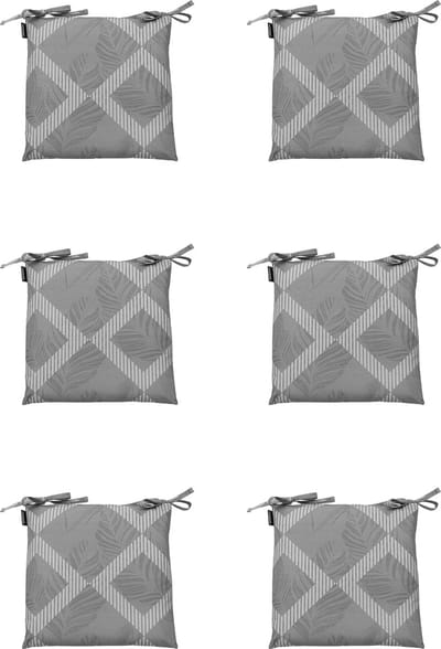 Madison - Zitkussen - Universeel - 6 st - 46x46cm - Demi Grey - Grijs