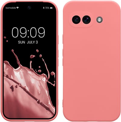 kwmobile telefoonhoesje geschikt voor Google Pixel 9a - Hoesje voor smartphone - Precisie camera uitsnede - In Pastelkleurig koraal