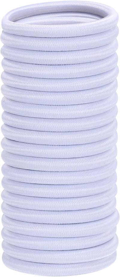Schokband Elastisch Touw - Bungee Koord - Vastzetten van Lading - Marine Kwaliteit - 2/7" x 50ft - Wit