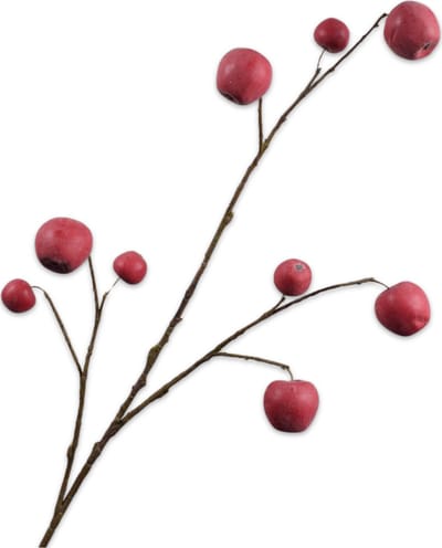 Silk-ka Kunstbloem-Zijden Bloem Appel Tak Rood-Roze 123 cm