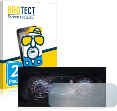 BROTECT - Screenprotector voor Hyundai i20N 2021 Cockpit - Folie Beschermfolie matte 2 Stuks
