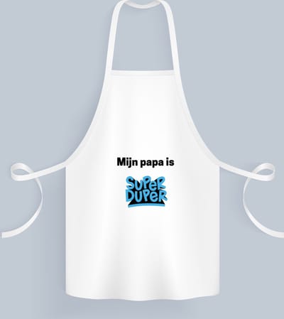 Akyol - mijn papa is super duper Keukenschort - Vader - meest geweldige papa - vader cadeautjes - vaderdag - verjaardag - geschenk - kado - vader artikelen - 82 bij 71 cm