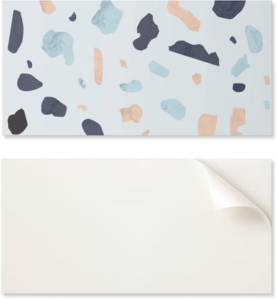 Zelfklevend PVC-eetkamerpaneel met afbeelding, 100x50 cm, abstract steenpatroon