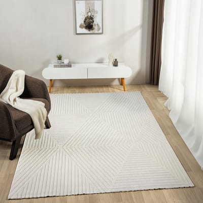 Flycarpets Modern Medea Vloerkleed - Wit - 120x170 cm