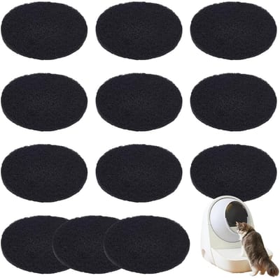 12 stuks vervangende filters voor kattenbakvulling, compatibel met koepelvervanging, actieve koolstoffilters, kattenbak, actieve koolstoffilters, koolstoffilters voor vers houden