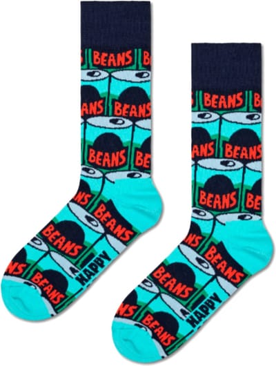 Happy Socks Beans Sock - unisex sokken - turquoise - Unisex - Maat: 41 - 46
