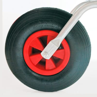 Kruiwagenwiel - Reservewiel Luchtwiel - Tuinonderhoud - Op kunststof velg - 3.50 - 6 - Zwart