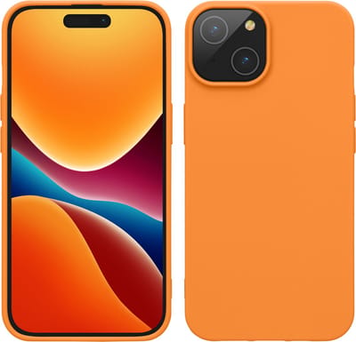 kwmobile telefoonhoesje geschikt voor iPhone 15 - Hoesje voor smartphone - Back cover in fruitig oranje
