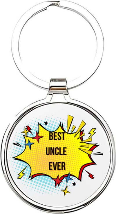 Akyol - Best uncle ever Sleutelhanger - oom - De leukste oom - Oom sleutelhanger - sleutelhanger - Sleutelhanger voor ooms - Familie sleutelhanger - verjaardagscadeautje - cadeau voor de leukste oom - uncle - The best uncle - 4 x 7,5 CM