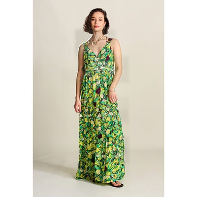 POM Amsterdam Dress - Strap Lemon Tree Yellow Maat: 34 | Maxi Jurken Outlet | Dames | Geel