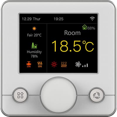 WIFI slimme ketelthermostaat met RGB kleurrijk LCD-scherm Intelligente thermostaat binnenconstant zilver