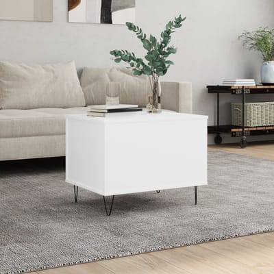 vidaXL - Salontafel - 60x44,5x45 - cm - bewerkt - hout - wit