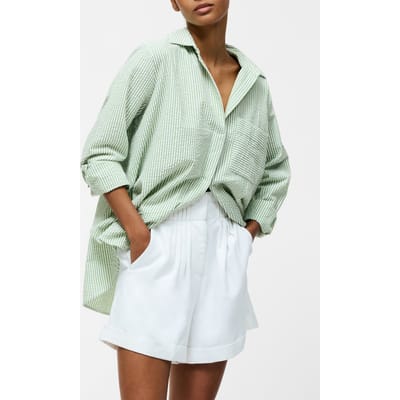 French Connection Ariette Linen Shorts Linen White Taglia: 8 | Pantaloncini Outlet | Donna | Bianco