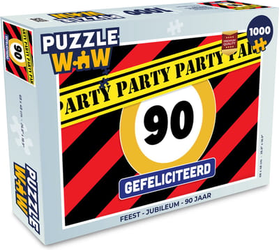 Puzzel Feest - Jubileum - 90 Jaar - Legpuzzel - Puzzel 1000 stukjes volwassenen
