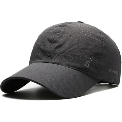 Casquette de course design fine respirante à séchage rapide à visière de canard pour homme d'extérieur protection solaire été pêche casquette de baseball (Dark gray,Adjustable) gris foncé