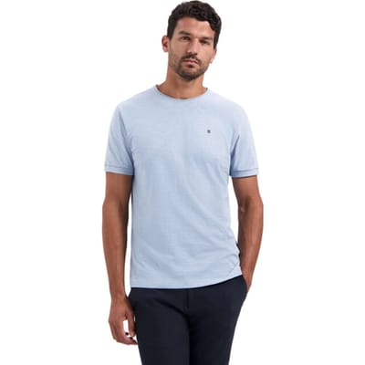 No Excess T-shirt crewneck slub dusty blue