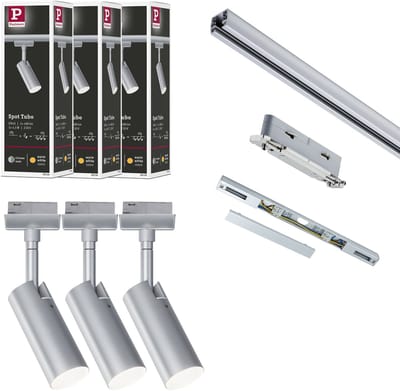 URail Railspot Tubo Startersset 3x237lm 3x4,5W 3000K 230V Chroom mat