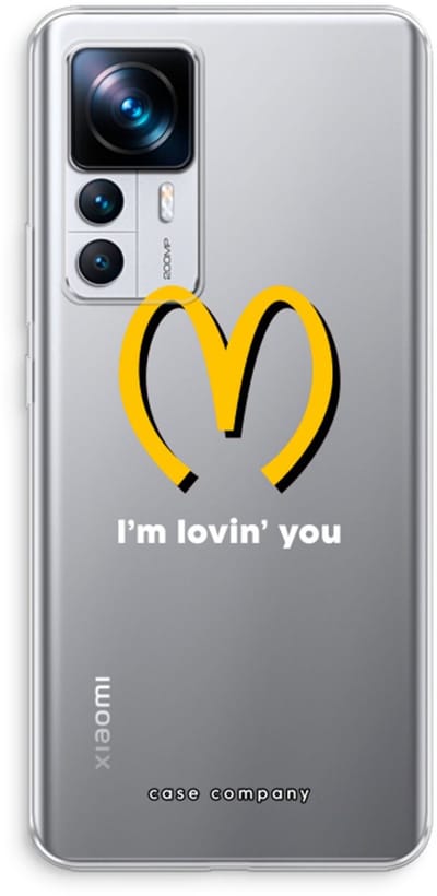 Case Company® - Hoesje geschikt voor Xiaomi 12T hoesje - I'm lovin' you - Soft Cover Telefoonhoesje - Bescherming aan alle Kanten en Schermrand