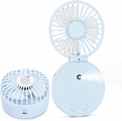 Handventilator met Verneveling - Mini Fan USB - Persoonlijke Koeling - Opvouwbaar Ontwerp - 19ml Watertank - 7 Kleuren