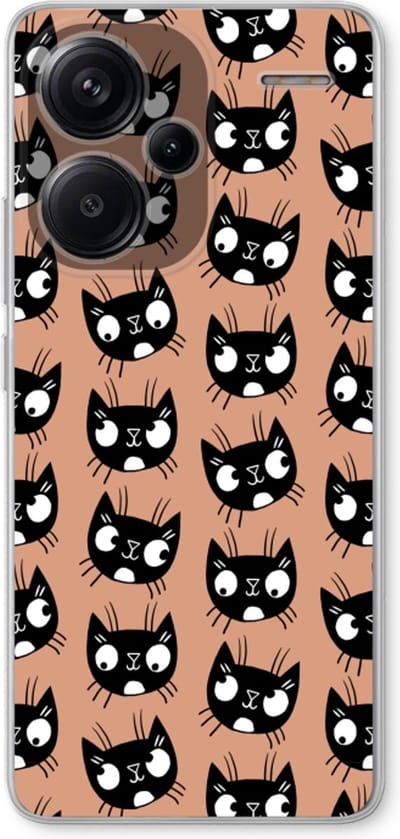 Case Company® - Hoesje geschikt voor Xiaomi Redmi Note 13 Pro plus hoesje - Kat - Soft Cover Telefoonhoesje - Bescherming aan alle Kanten en Schermrand