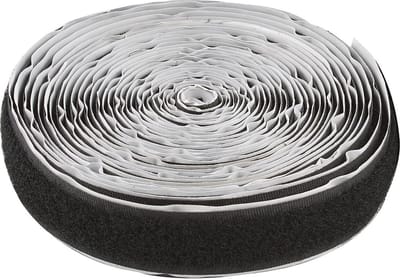 Creotime Klitteband haak en lussluiting, b: 20 mm, zwart, Zelfklevend, 5 m